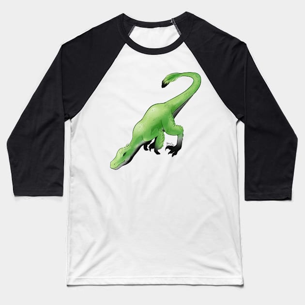 Aromantic Pride Dinosaur Baseball T-Shirt by Qur0w